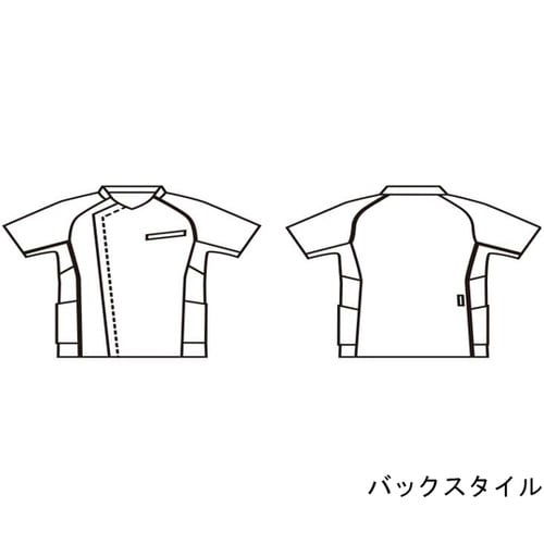 スクラブ メンズ 半袖 ブルー×ネイビー S