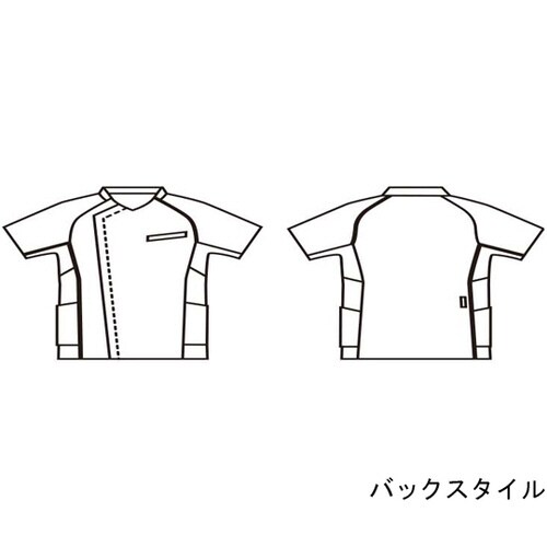 スクラブ メンズ 半袖 ターコイズ×ブルー M
