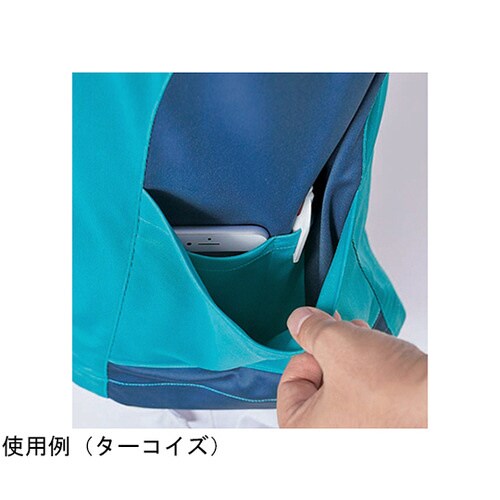 スクラブ メンズ 半袖 ブルー×ネイビー 3L