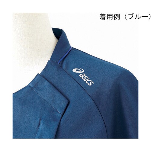 スクラブ レディス 半袖 ターコイズ×ネイビー S