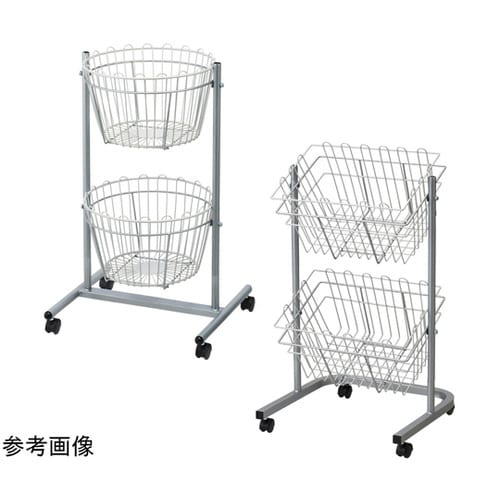 2段投げ込みバスケット(スチールカゴ)角型