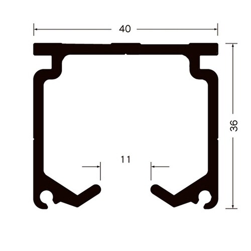カーテンレール XGレール4m アルミ