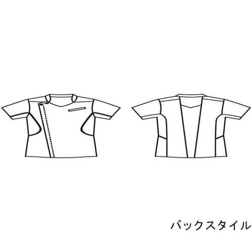 メンズジャケット 半袖 ホワイト×ウォー