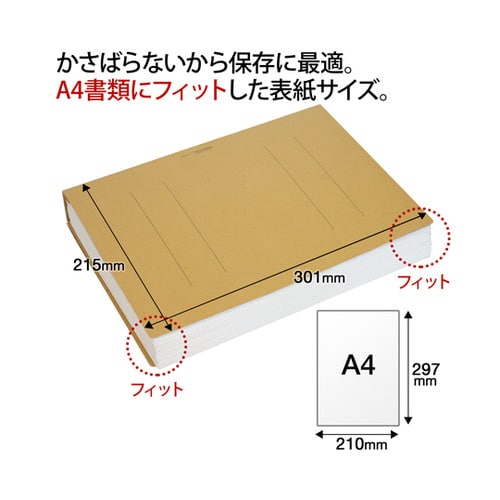 フラットファイル 厚とじ1000 A4−