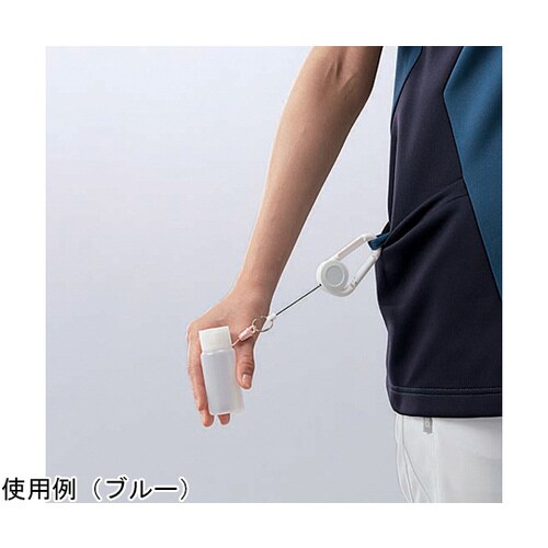 スクラブ レディス 半袖 ネイビー×バー