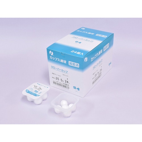滅菌クローバーカップ 綿球 #25 5球 24個入