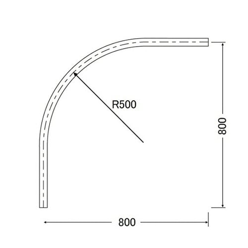 カーテンレール XGカーブレール800×