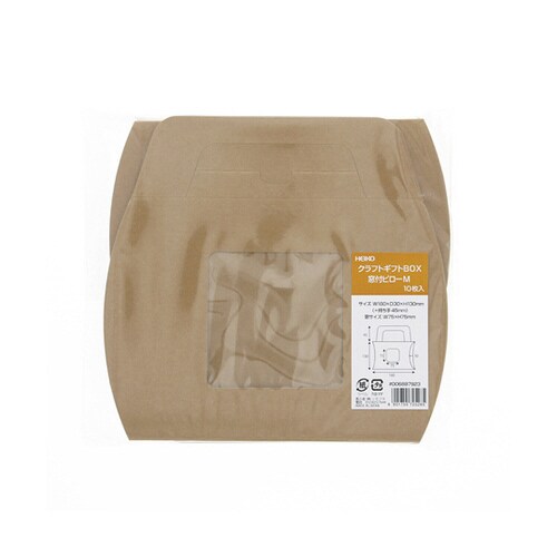 クラフトギフトBOX 窓付ピローM 10枚入