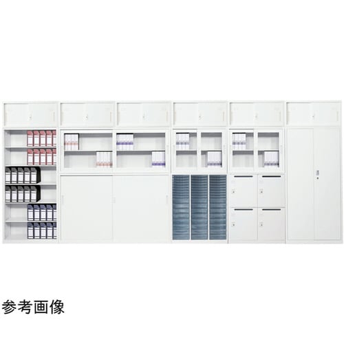 A4対応書庫 ホワイト 上置用書庫専用ベ