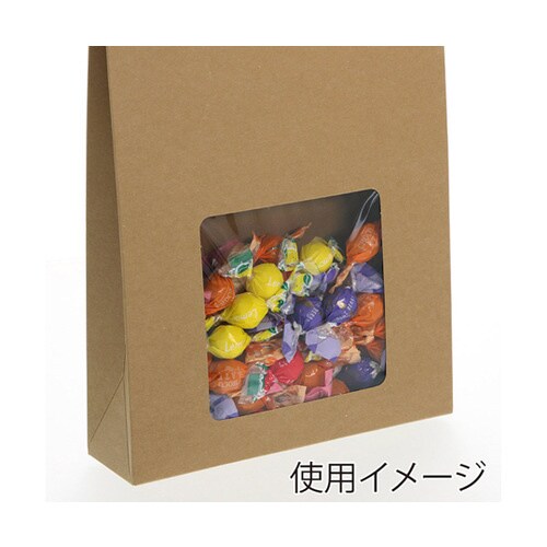クラフトギフトBOX 窓付バッグM 10枚入