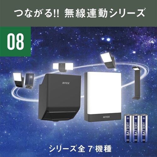 乾電池式無線連動チャイム&ライト(受信型