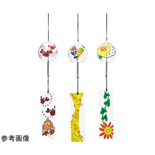 手作り 楽描きガラス風鈴 50個入