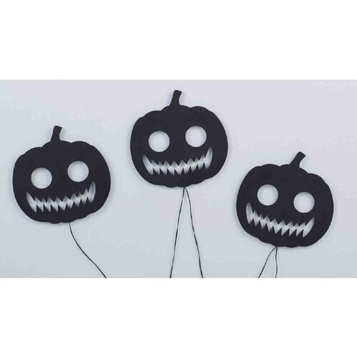 ハロウィンシルエットモチーフライト 3連パンプキン