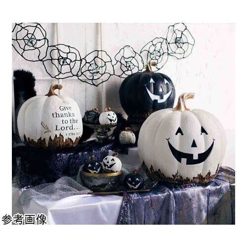 パンプキンオブジェ ブラック かぼちゃ置物 M