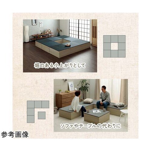 段ボール製小上がり・置き畳セット ワイン 2セット