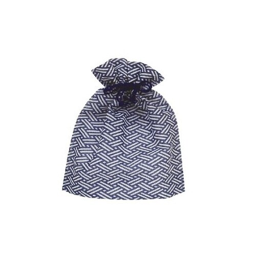 不織布巾着檜垣柄 ネイビー 1箱(1000枚入)