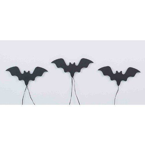 ハロウィンシルエットモチーフライト 3連コウモリ