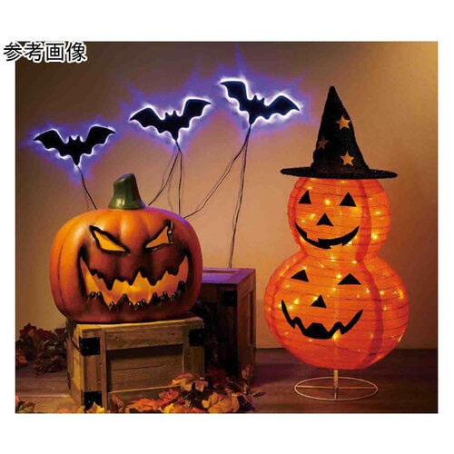 ハロウィンシルエットモチーフライト 3連コウモリ