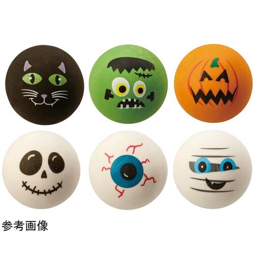 ハロウィンボール消しゴム6柄 おもちゃ景品 36個