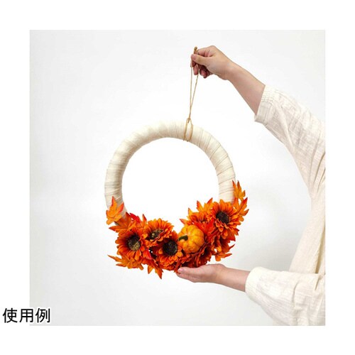 ホワイトベースリース 直径37cm オレンジ