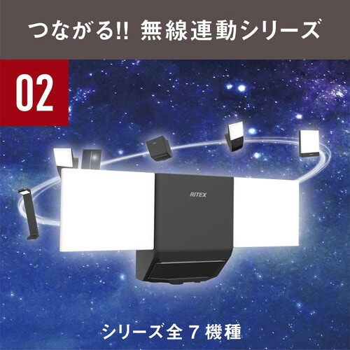 7W×2灯 無線連動センサーライト(送受信型)