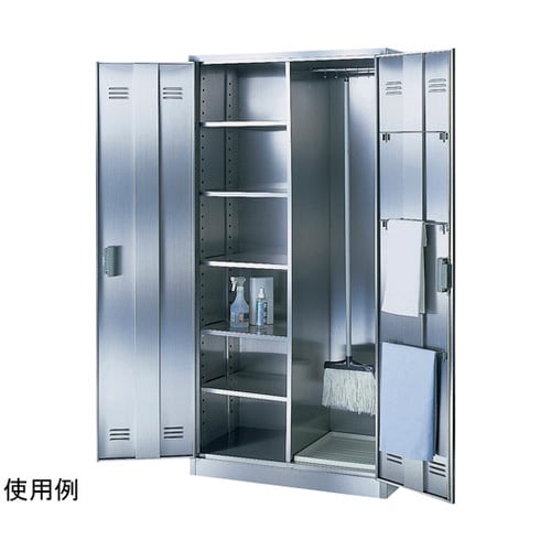 ステンレス掃除用具入れ