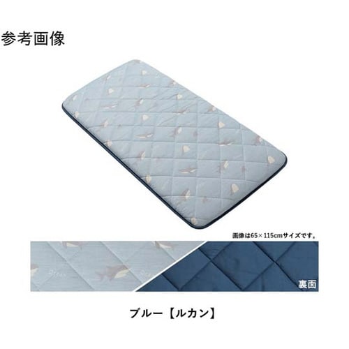 冷感三層長座布団 サメ ブルー 約65×180cm