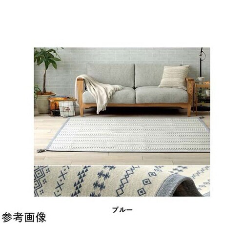 幾何学デザインラグ グレー 約2畳 約1