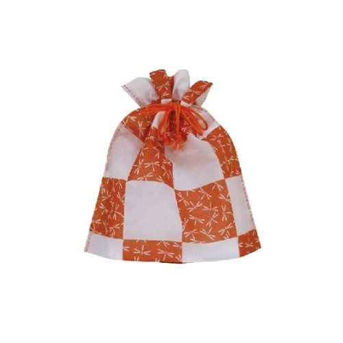 不織布巾着C蜻蛉柄 スカーレット 1箱(