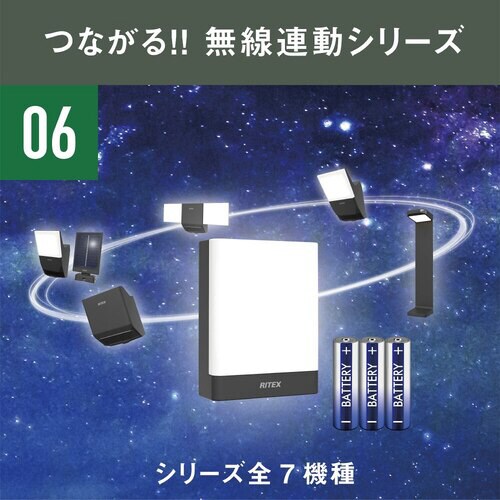 乾電池式無線連動チャイム&ライト(受信型)