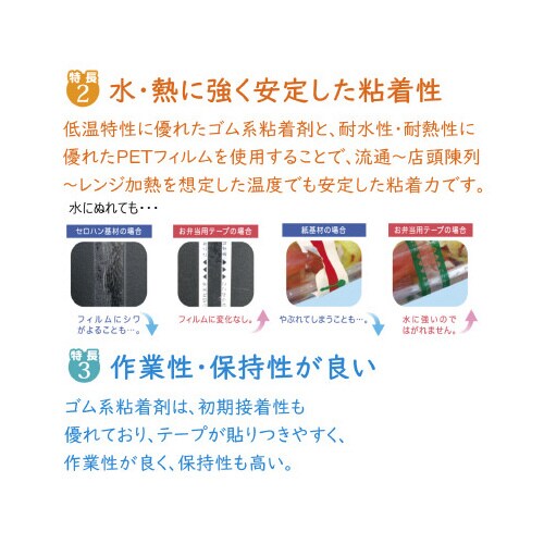 お弁当テープエコノミー白15mm×50mバラダミー