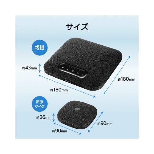専用拡張マイク付き大人数向けUSBスピーカーフォン