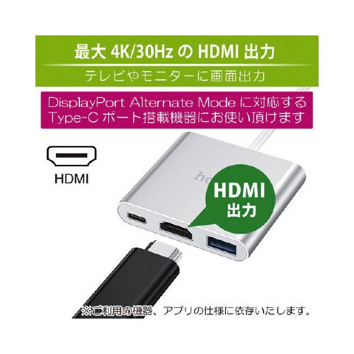 HB14 Type−C 3in1変換アダプタ