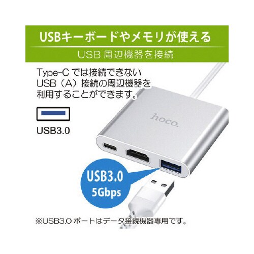 HB14 Type−C 3in1変換アダプタ