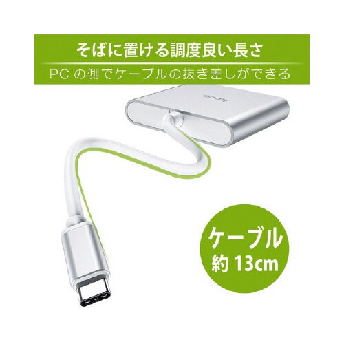 HB14 Type−C 3in1変換アダプタ