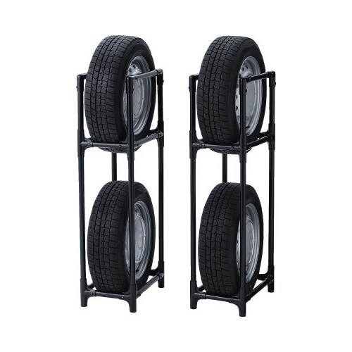 省スペースタイヤラック普通車用 ブラック