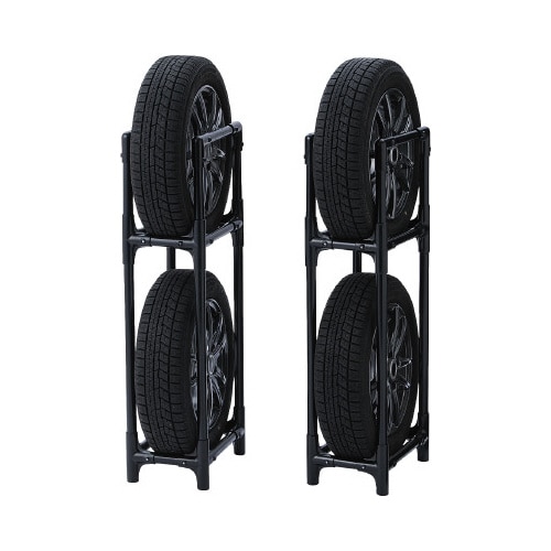 省スペースタイヤラック軽自動車用 ブラック