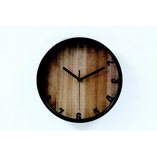 掛時計 ブランチ Φ22cm BK(99028)