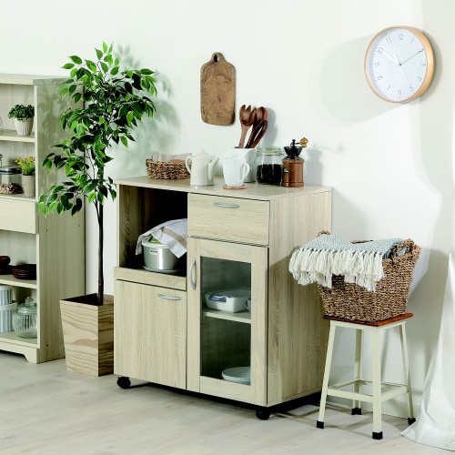 キッチンワゴン ホワイトオーク