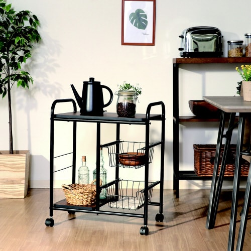 キッチンワゴン FBC−02−1 BK/BR