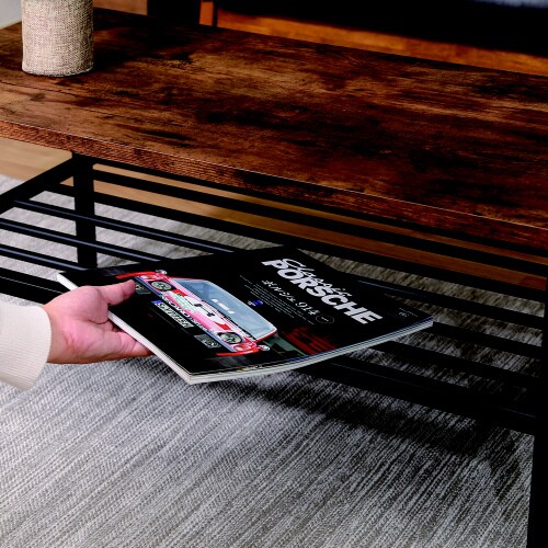 リビングテーブル棚付 ナビア