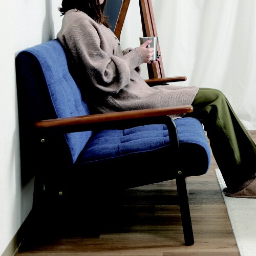 アイアンウッドソファー フレンズ 2P BL