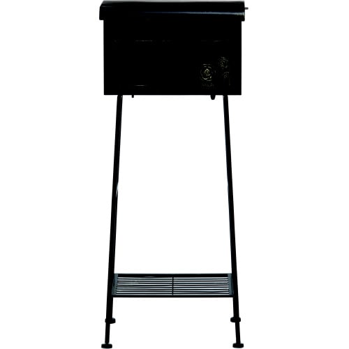 ガーデンポスト(オブジェ) ローズ ブラック 横型