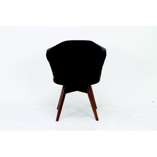 ダイニング回転チェア リーフ BK