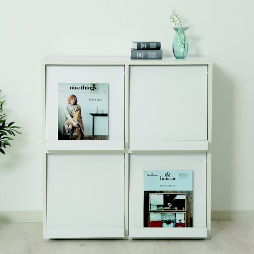 ディスプレイラック4マス ホワイト DP8085