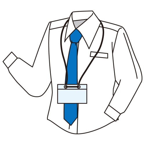 吊下げタッグ名札 名刺型 50枚入