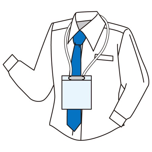 吊下げタッグ名札 ブルー紐 10枚入