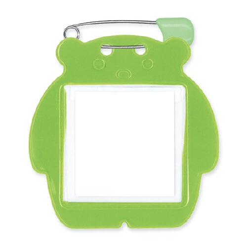 クマ型名札 1枚パック イエローグリーン ×5