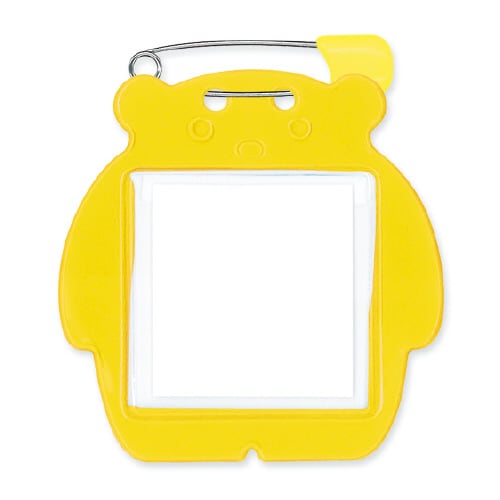クマ型名札 1枚パック イエロー ×5