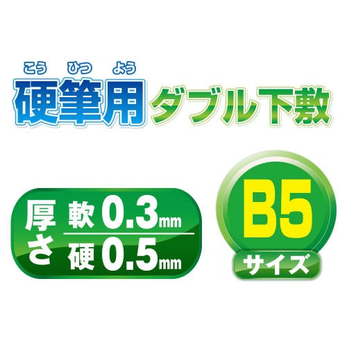 硬筆用ダブル下敷 B5 ホワイト ×10
